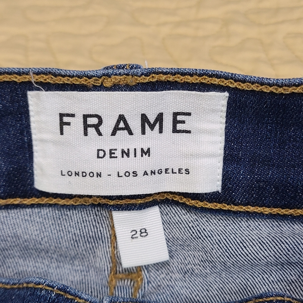 Frame le high skinny zip jeans size 28 - Picture 7 of 13
